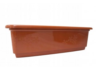 Ящик балконный "Братек" 800 пластм. коричневый 348