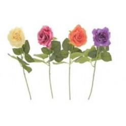 Цветок искусственный Роза ветка 40 см, микс цветов