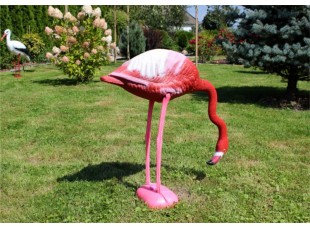 Фигура огородная Фламинго с опущенной головой 61х21х60см PTA9226