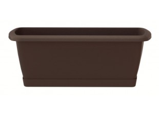 Ящик балконный RESPANA SET с поддоном коричневый 60см