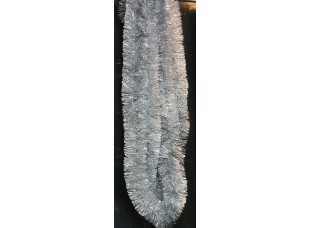 Мишура еловая густая 6м 70 мм серебряная