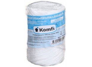 Шпагат полипропиленовый, цилиндр, 1,6мм*100м белый Komfi